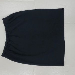 Dylan Knitwear skirt women's size Large black stretchy knit knee length